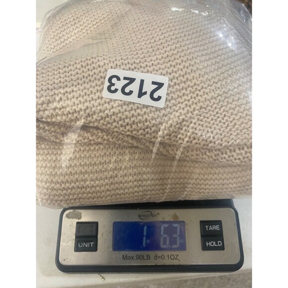 J.Crew Chunky Wool Blend Turtleneck Sweater Womens L Beige Tan Knit Neutral Mini - Picture 12 of 12